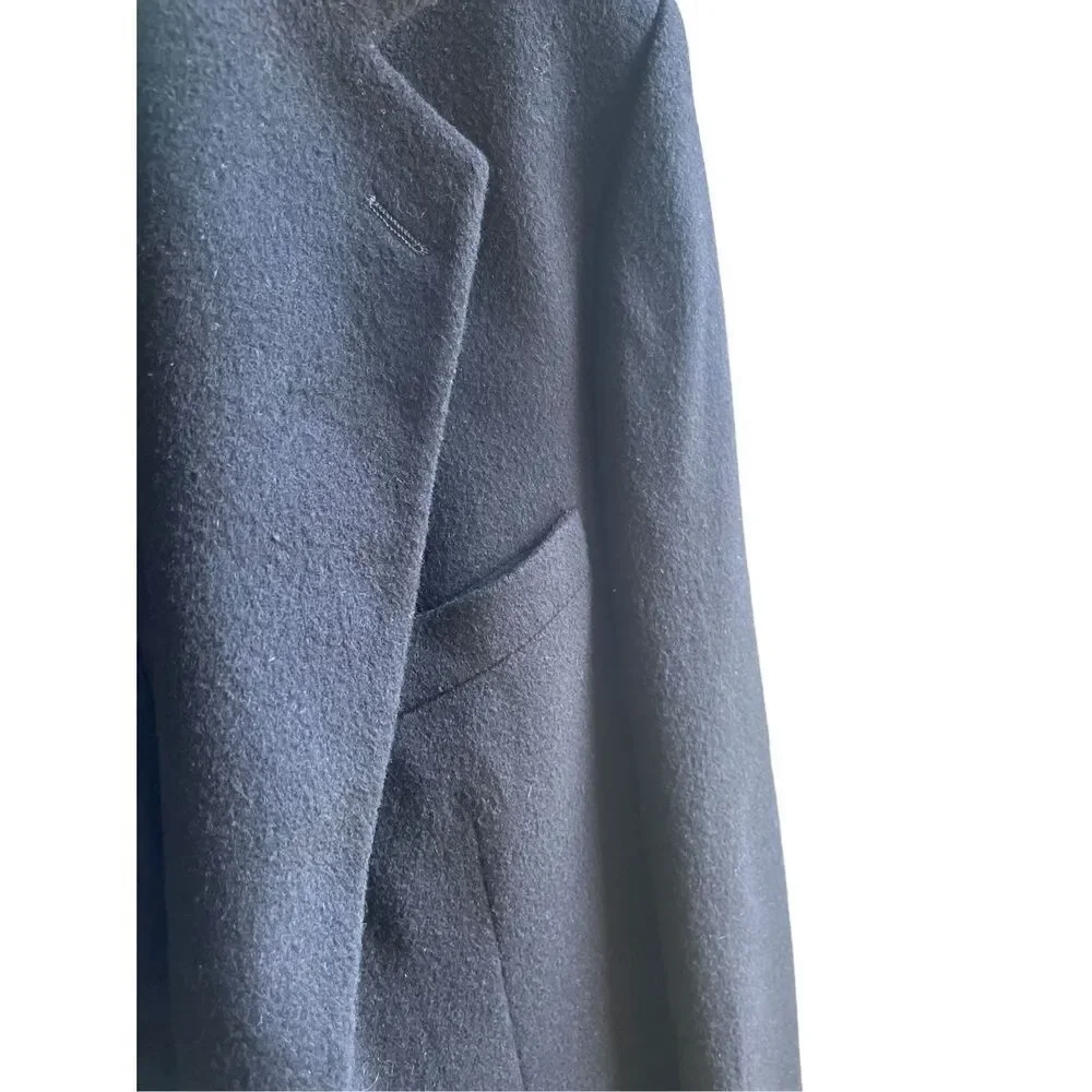 Men’s Black Wool Blend Camel Hair Sports Coat Size 44